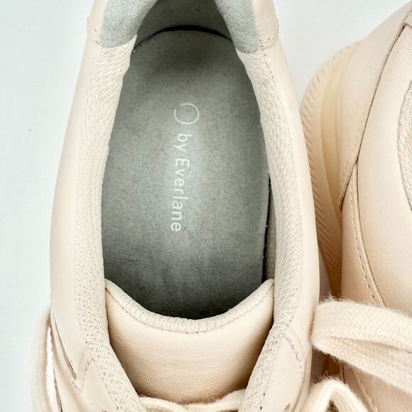 Everlane Cream Leather Court Sneakers Men 9.5 Women 11.5 Low Top Casual Shoes - Picture 13 of 14